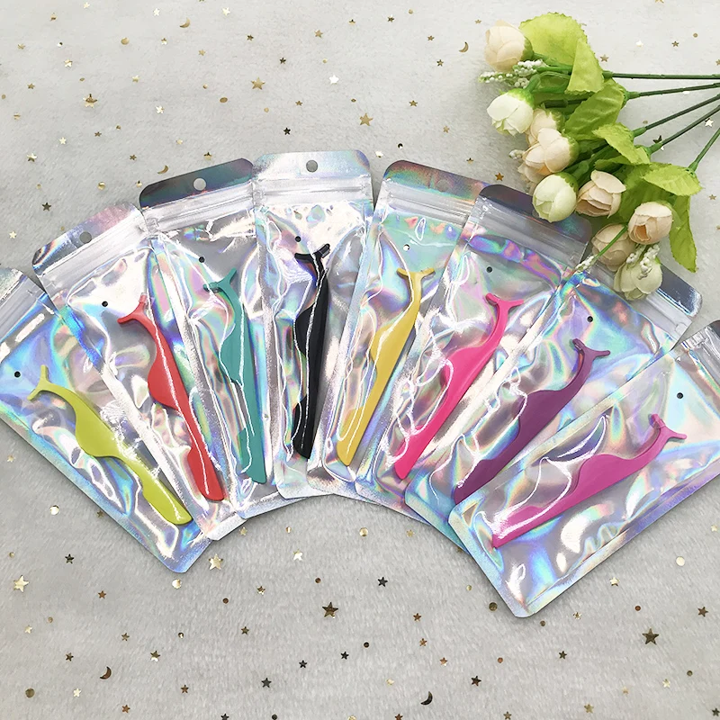 Оптовая продажа разноцветные пинцеты для ресниц 20/шт принимаются индивидуальные