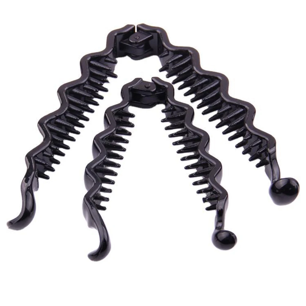 

Banana Hairpin For Women Plastic Hair Clips Solid Black Wave Hair Clip Ponytail Holder Headwear Styling Tools For Lady