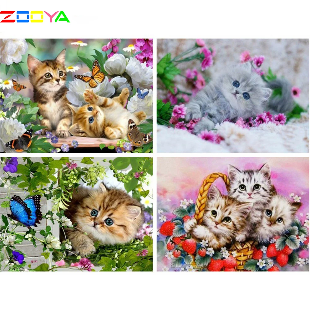Алмазная картина ZOOYA животные полностью квадратные алмазы инкрустированный