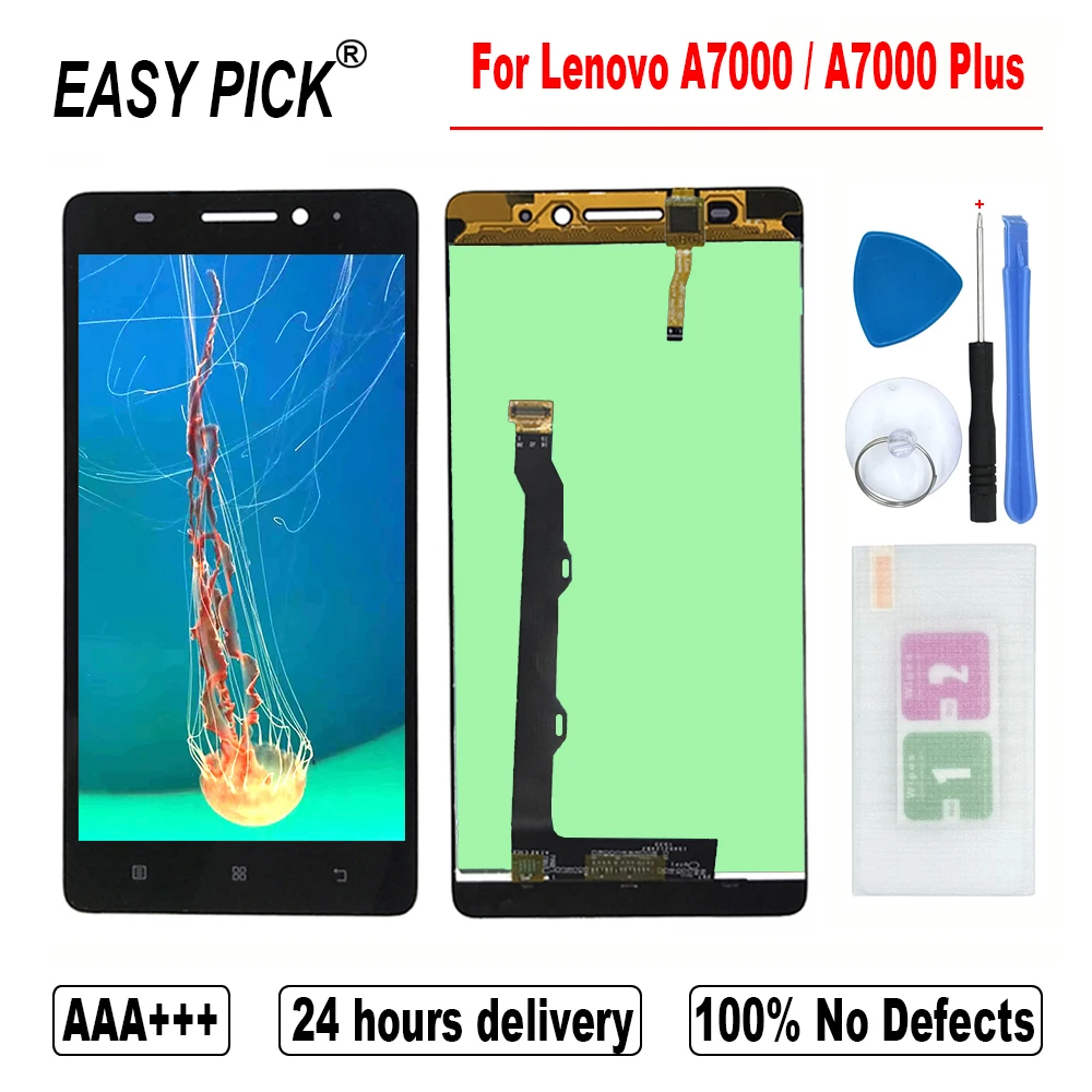 Для Lenovo A7000 ЖК-дисплей сенсорный экран дигитайзер в сборе с рамкой инструменты