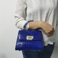 luxury lady crocodile bag 2021 new elegant good quality small purse women handbag with long adjustable shoulder strap