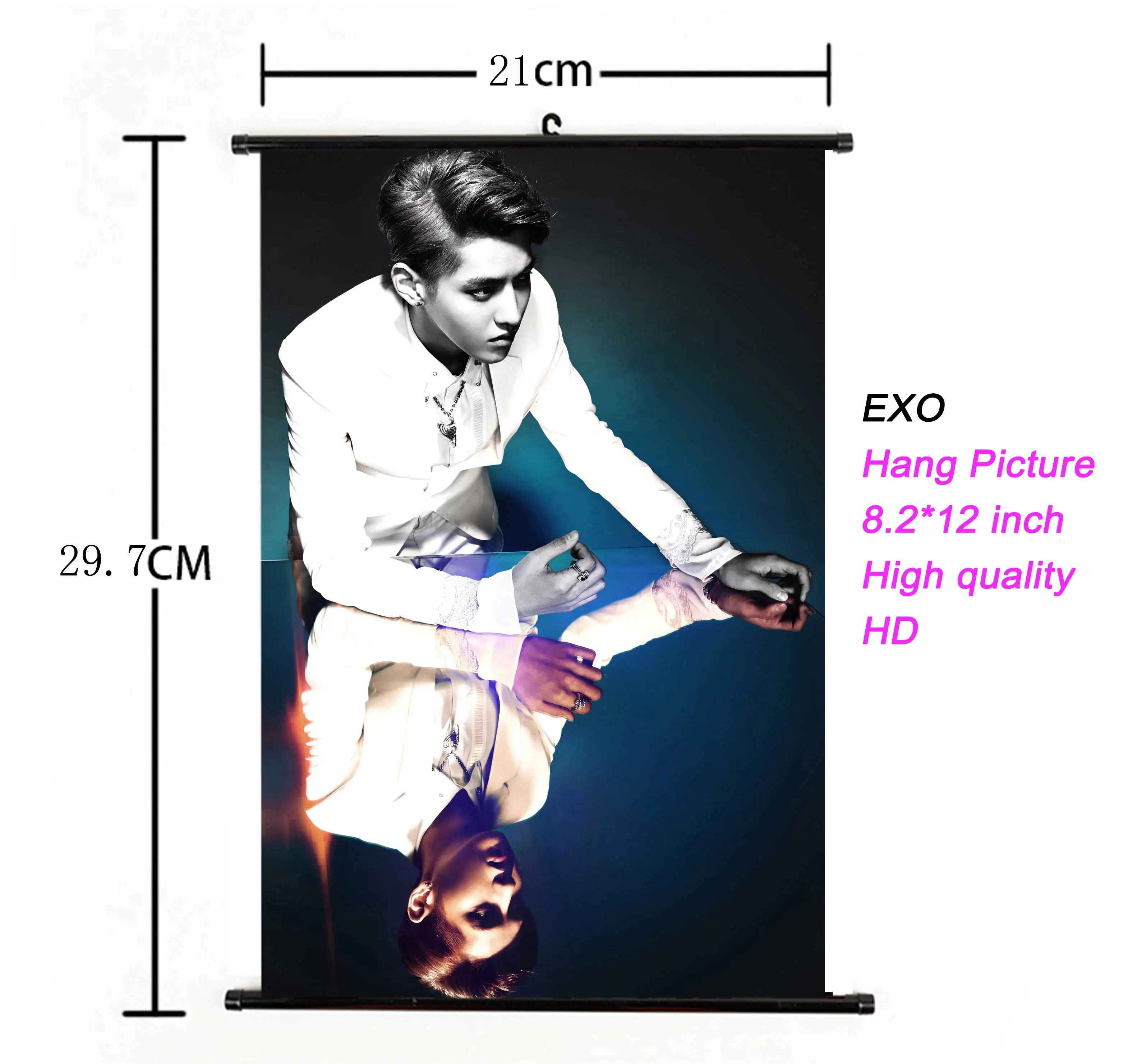 Kpop EXO висячий плакат для поклонников коллекции подарков ткань 21*30 см Высокое качество k-pop EXO альбом висячая картина фото плакат