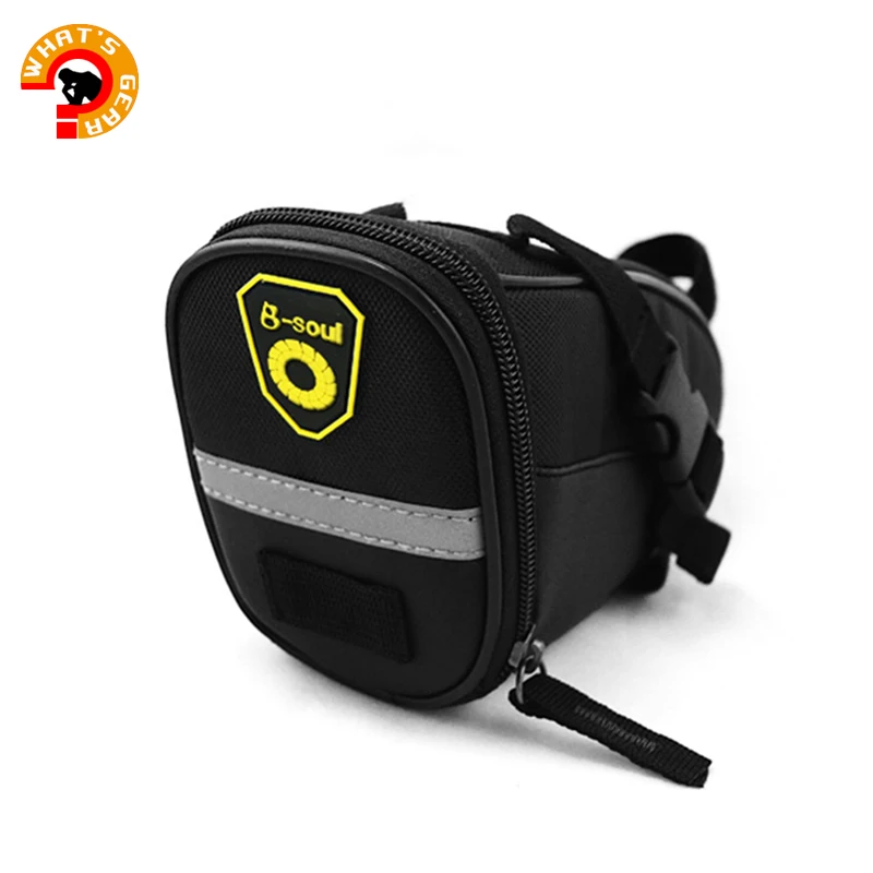 B-soul Bicycle Saddle Bag Under Seat Waterproof Moutain Bike Pack bag with Reflective Tap MTB Toolkit for Cycling | Спорт и