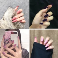 24 шт., многоразовые накладные ногти, с клеем