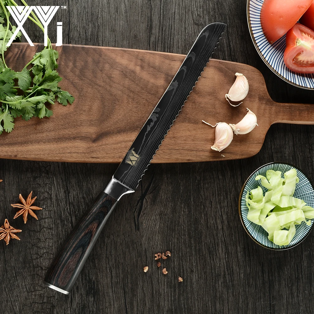 Набор ножей из нержавеющей стали XYj 8 шт. универсальные лезвия дамасской для шеф