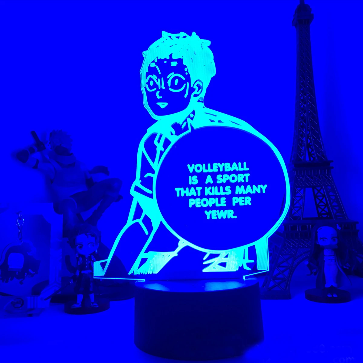 

Anime Haikyuu Kageyama Tobio Hinata Syouyou Figure 3d Night Lights Cute Lamp Touch Figure Action Figure Model Doll