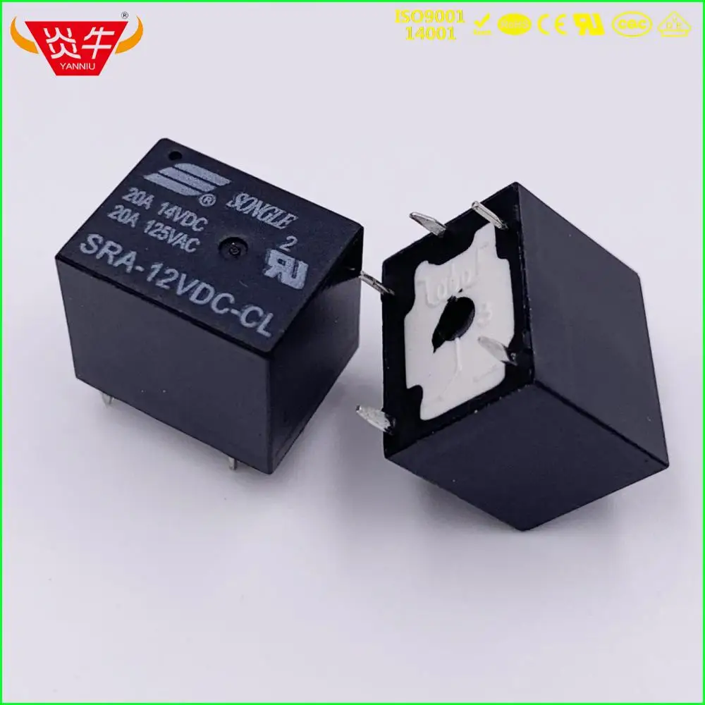 

CAR AUTOMOTIVE RELAY SRA 05VDC 12VDC 24VDC CL 5PIN T74 HFKW 1ZW 5V 12V 24V 20A SONGLE HONGFA SANYOU YANNIU