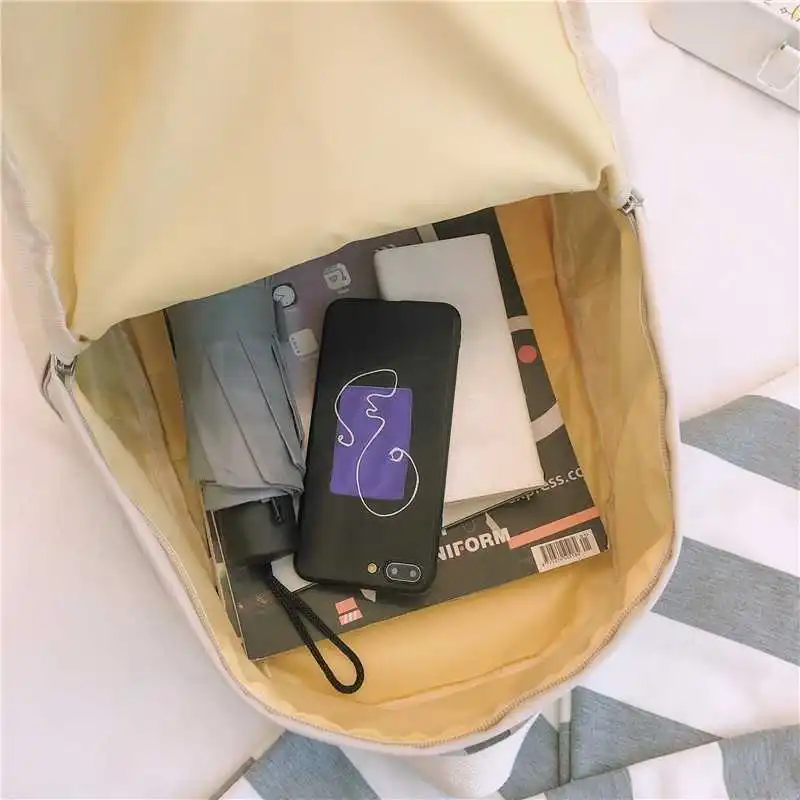 

Skipproof dwaterproof women's water backpack with zipper bagpack solid travel back student package school bags for rough