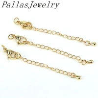 100pcs 50mm extended extension tail chain lobster clasps connector for diy jewelry making findings bracelet necklace
