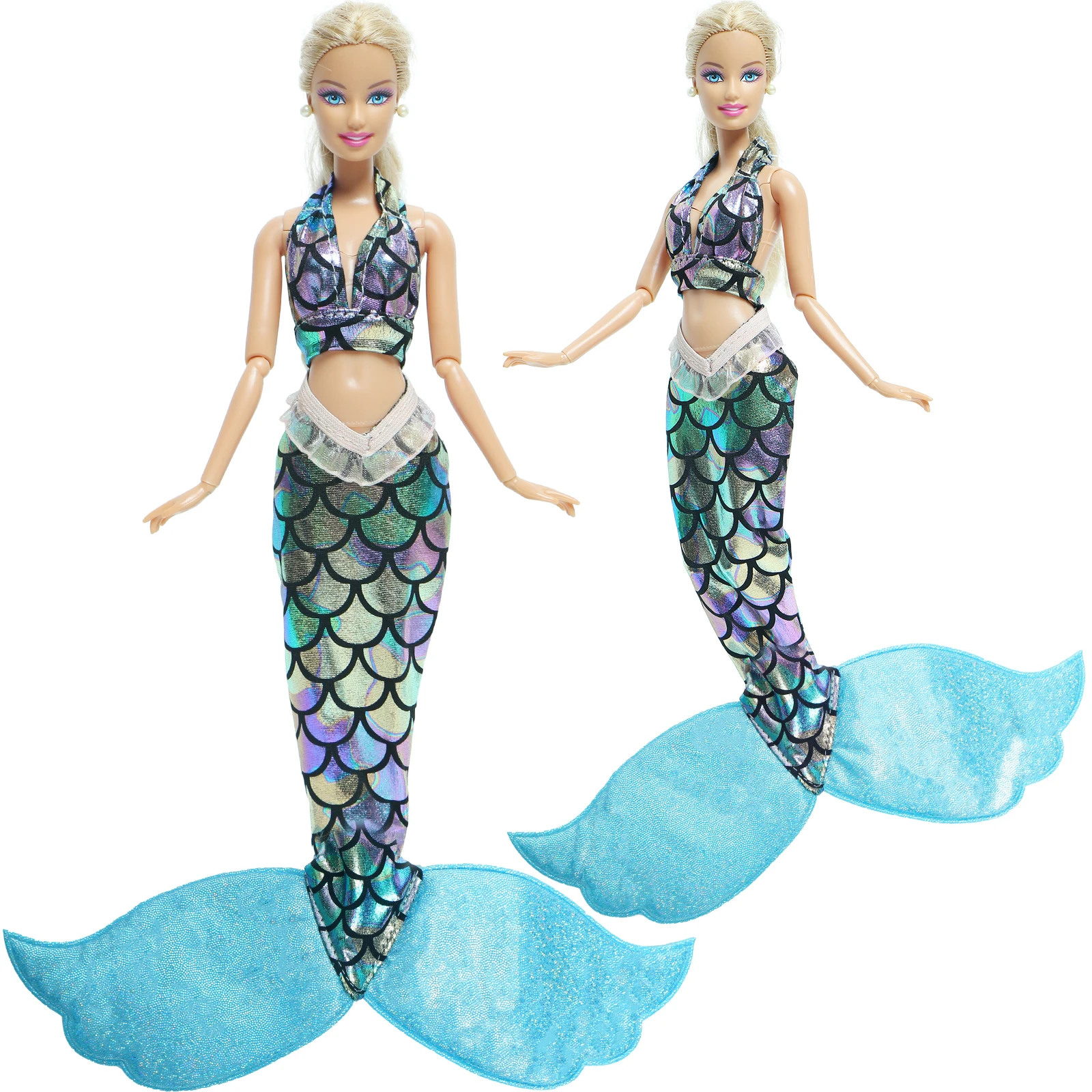 BJDBUS Кукольное платье ручной работы сказочная вечерние Русалка Хвост Платье Юбка