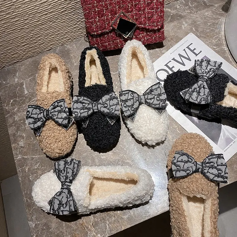 

2021 зимние теплые модные повседневные Универсальные женские туфли на низком каблуке для снежной принцессы 35-40