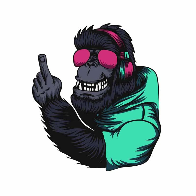 Модные наклейки для мотоцикла Gorilla виниловые на машину материал наклейка