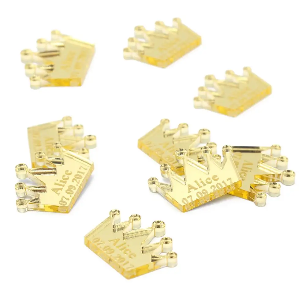 60 персонализированных пользовательских имена ребенка и даты золотые серебряные