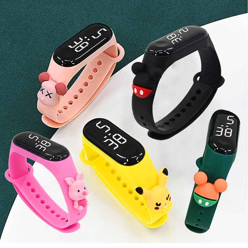 

Children's Watch 50M Waterproof Cartoon Doll Women Watch Toy Kids Fashion Digital Sport Electronic Watches Bracelet