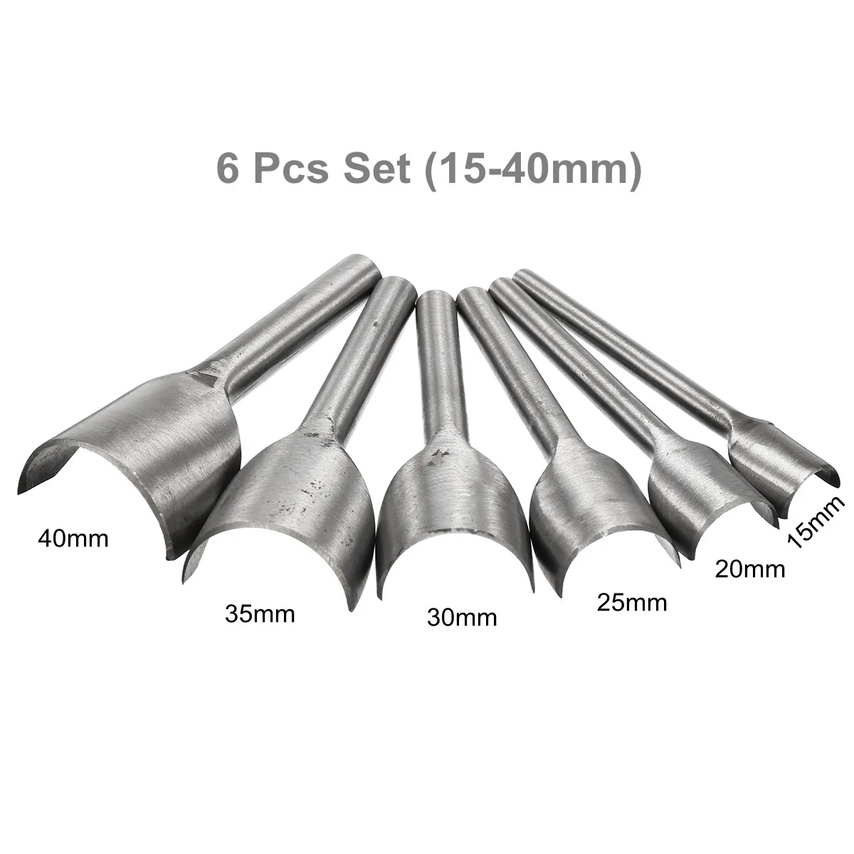 6PCS 100mm c высоким cодержанием углерода Сталь 1/2 полукруглый кожаный Craft и выдвижным встроенным пробойником для сигар ремень для инструментов бумажник Перфоратор Инструмент Комплект «сделай сам» кожи ремесла - Цвет: 6PCS