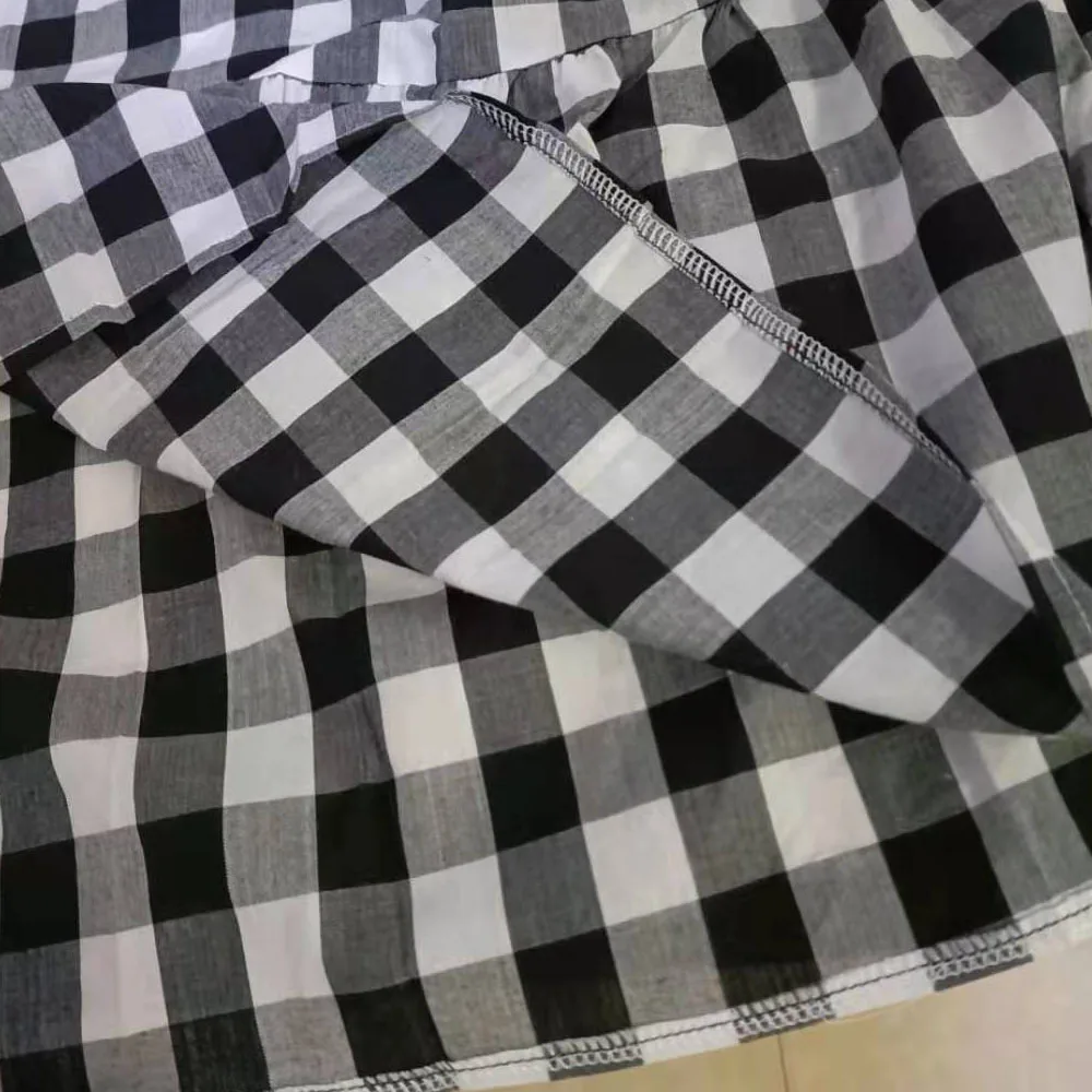 

Casual Summer Dresses for Women Plaid Print Midi Dress Ruffled Loose Women Sundress Vintage Sleeveless Ladies Dress Vestidos