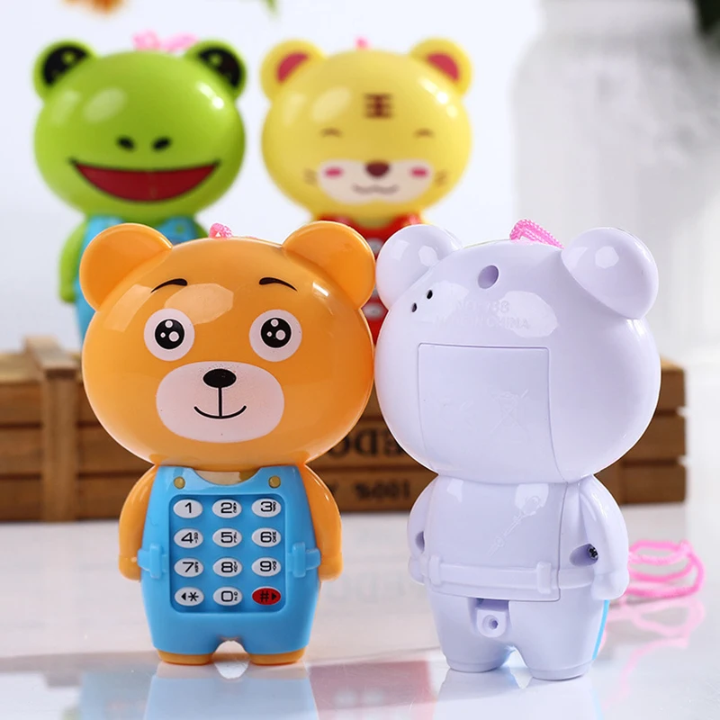 Мультяшный музыкальный телефон детские игрушки развивающая игрушка для раннего
