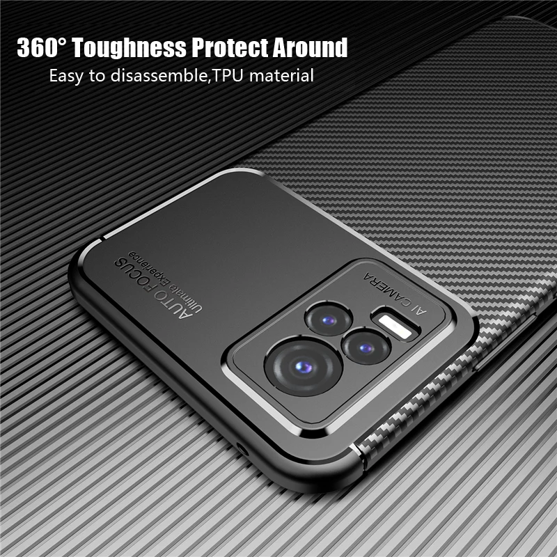

For Vivo V21e Case Shockproof TPU Bumper Soft Silicone Smooth Matte Armor Back Cover For Vivo V21 e Phone Case For Vivo V21e