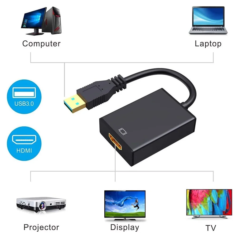 USB 3 0 HDMI адаптер 1080P Full HD внешняя видеокарта мультимонитор аудио видео конвертер