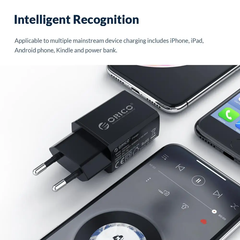 Зарядное устройство ORICO Mini USB 5 В 2 А 1 мобильный телефон планшет|charger eu plug|phone charger
