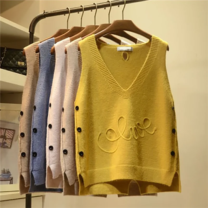 

Women Short Vest Spring And Autumn Sleeveless Sweater