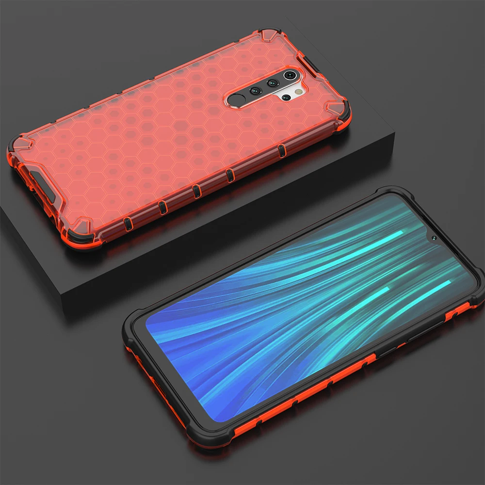 Сотовая защита для Xiaomi Redmi Note 8 Pro Чехол прозрачная гибридная силиконовая броня для Redmi Note 8 7 6 5 7A Pro задняя крышка