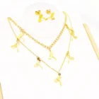 Комплект из колье и серёг, из нержавеющей стали