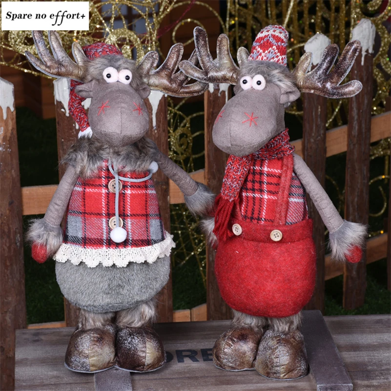 Новый год adornos de navidad Рождество Санта Клаус снеговик лося куклы для дома и офиса