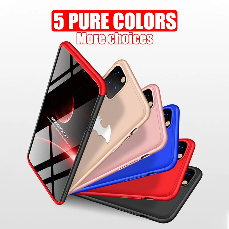 

Bat Case For Apple iPhone 11 Pro Max XR XS X 8 7 6 6S Plus 5 5S Cover 360 Protection 3 In 1 Hybrid Ultra Thin PC Back Coque