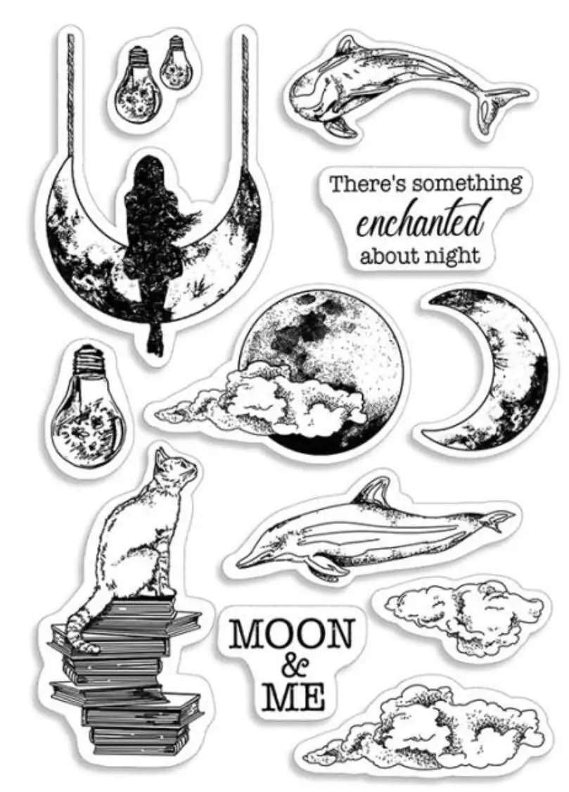 

Moon Clear Stamp Transparent seal for DIY scrapbooking/Card Making c659