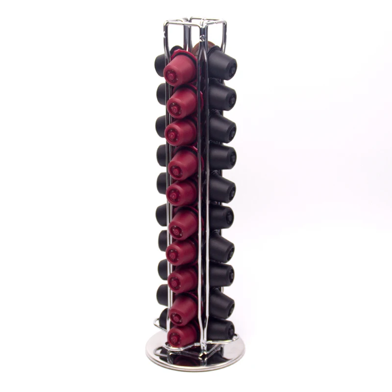 Новинка 40 капсул кофейных из нержавеющей стали вращающийся и практичный