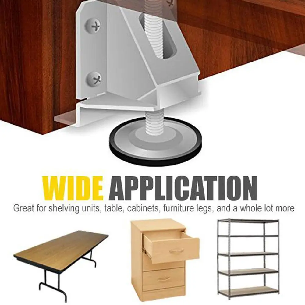 

2PCS Carbon Steel Height Threaded Adjustable Leveling Glides Feet Heavy Duty Metal Leveling Feet For Furniture And Cabinet