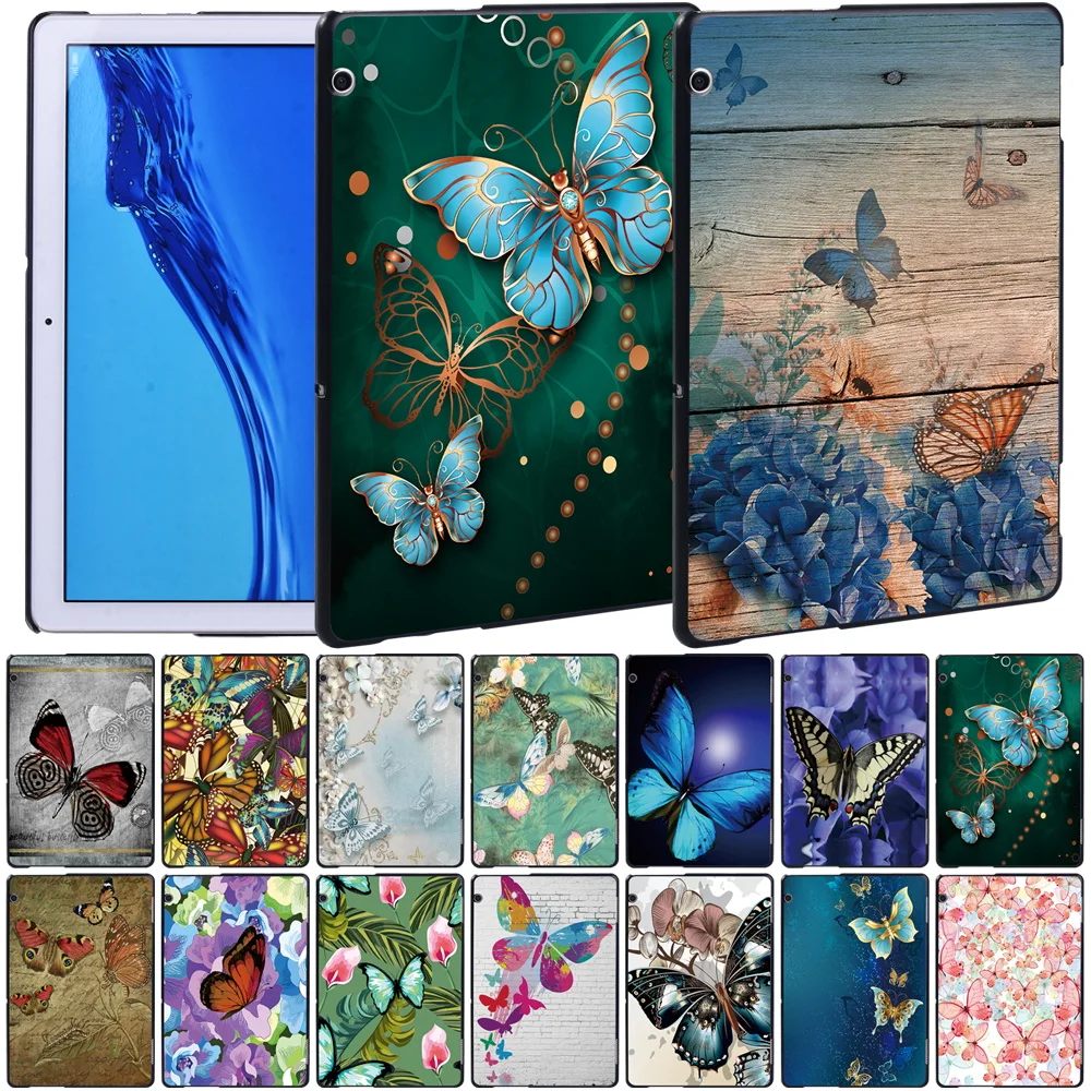 

Tablet Case for Huawei MediaPad T3 8.0/MediaPad T3 10 9.6"/MediaPad T5 10 10.1" Slim Hard Back Cover Case + Stylus