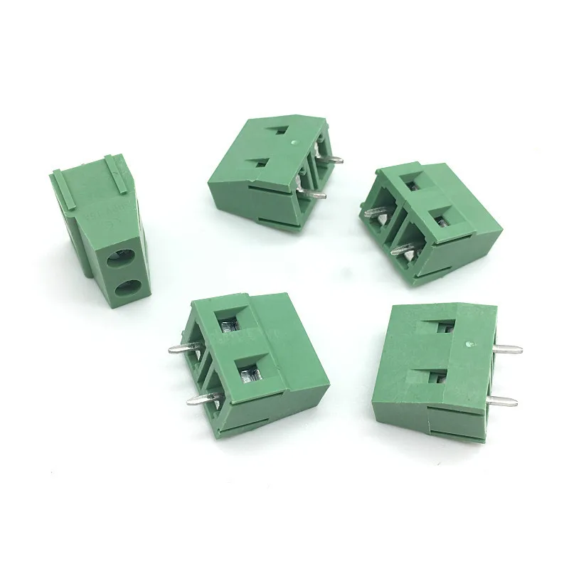

10pc KF128-7.5-2P Screw 2Pin 7.5mm Straight Pin PCB Screw Terminal Block Connector 300V/10A Green Color wire connector wholesale