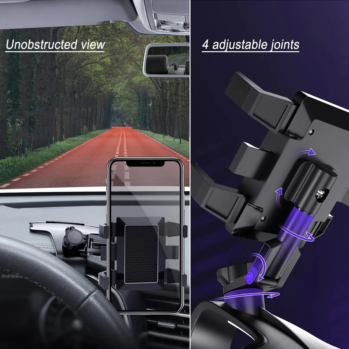 

3-7inch Phone Universal Car 360° Adjustable Mount Multifunction Rotation