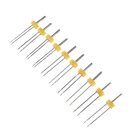 Двойные двойные иглы 10 размеров, двойные Стрейчевые иглы с пластиковой коробкой для бытовой многофункциональной швейной машины