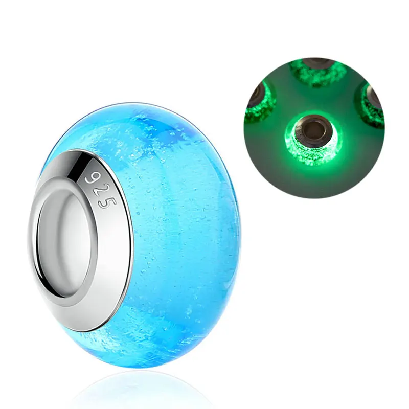 Новое поступление коричневые светящиеся бусины из муранского стекла подходят