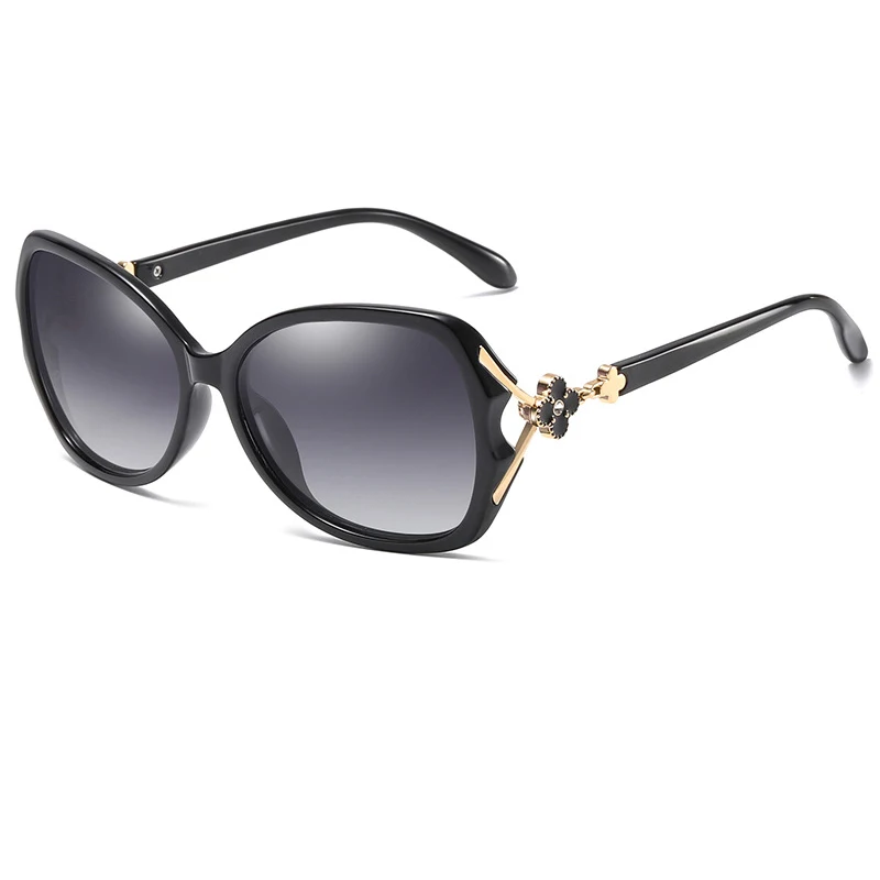 Модные женские солнцезащитные очки с цветочным узором поляризованные линзы УФ 400