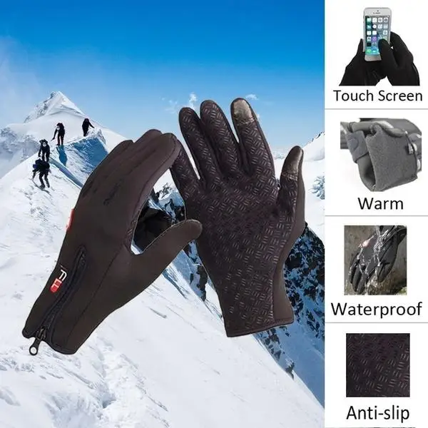 Touch Screen Full Finger Winter Sport Windstopper Ski Gloves Warm Riding Glove Motorcycle | Автомобили и мотоциклы