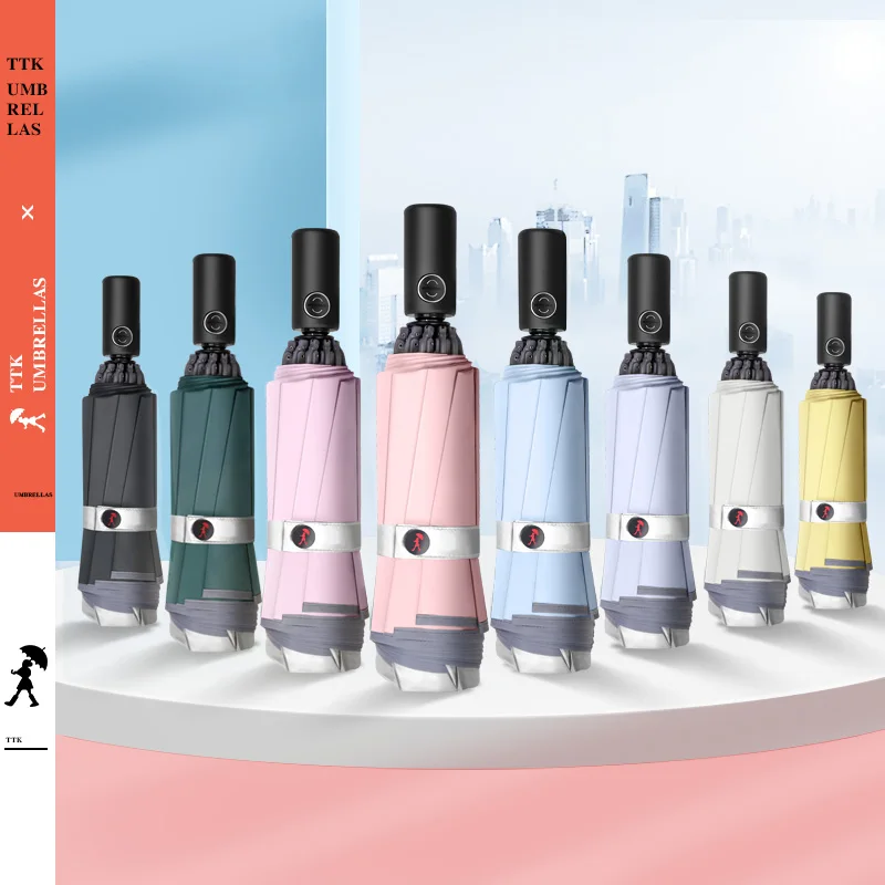 

Cute Reverse Automatic Umbrella Rain Women Sunshades Car Umbrella Parasols Rain Gear Sombrilla Household Merchandises BI50YS