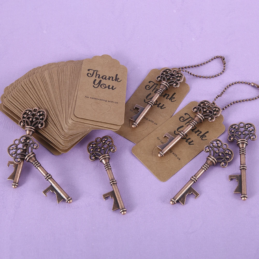 Металлический ключ открывалка для пивных бутылок кольцо вина брелок свадебные