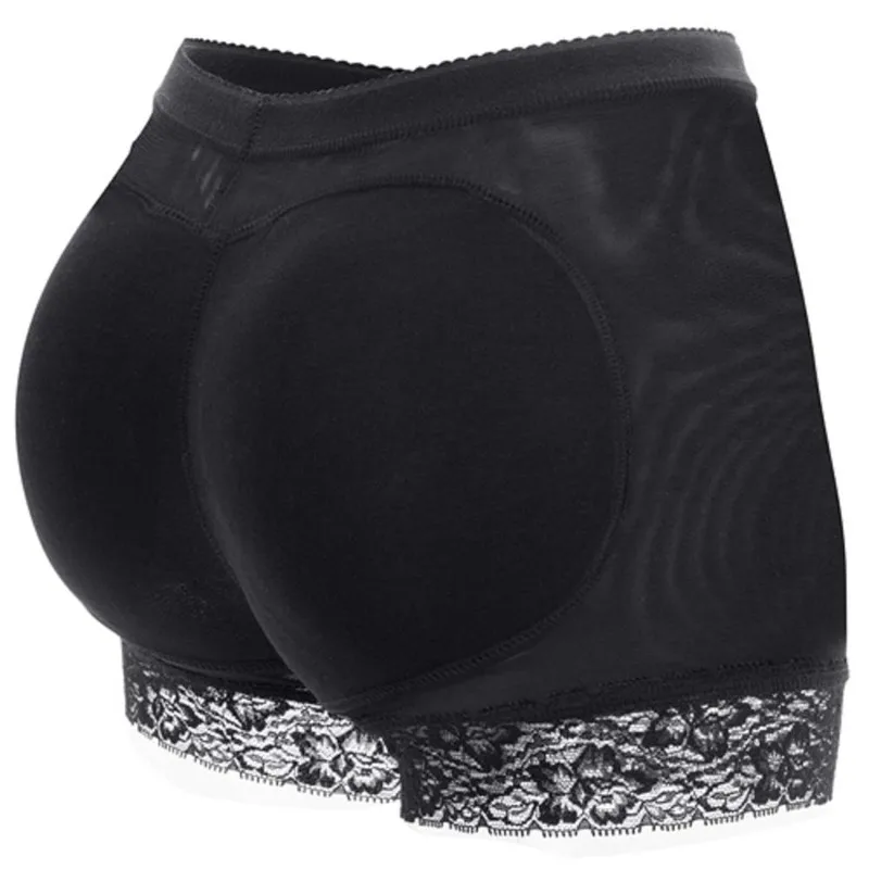 Black LANFEI Butt Lifter контрольное белье для похудения и коррекции фигуры Нижнее белье Корректирующее белье женские мягкие трусики Короткие кружевные Корректирующее белье модельный корсет - Цвет: Black