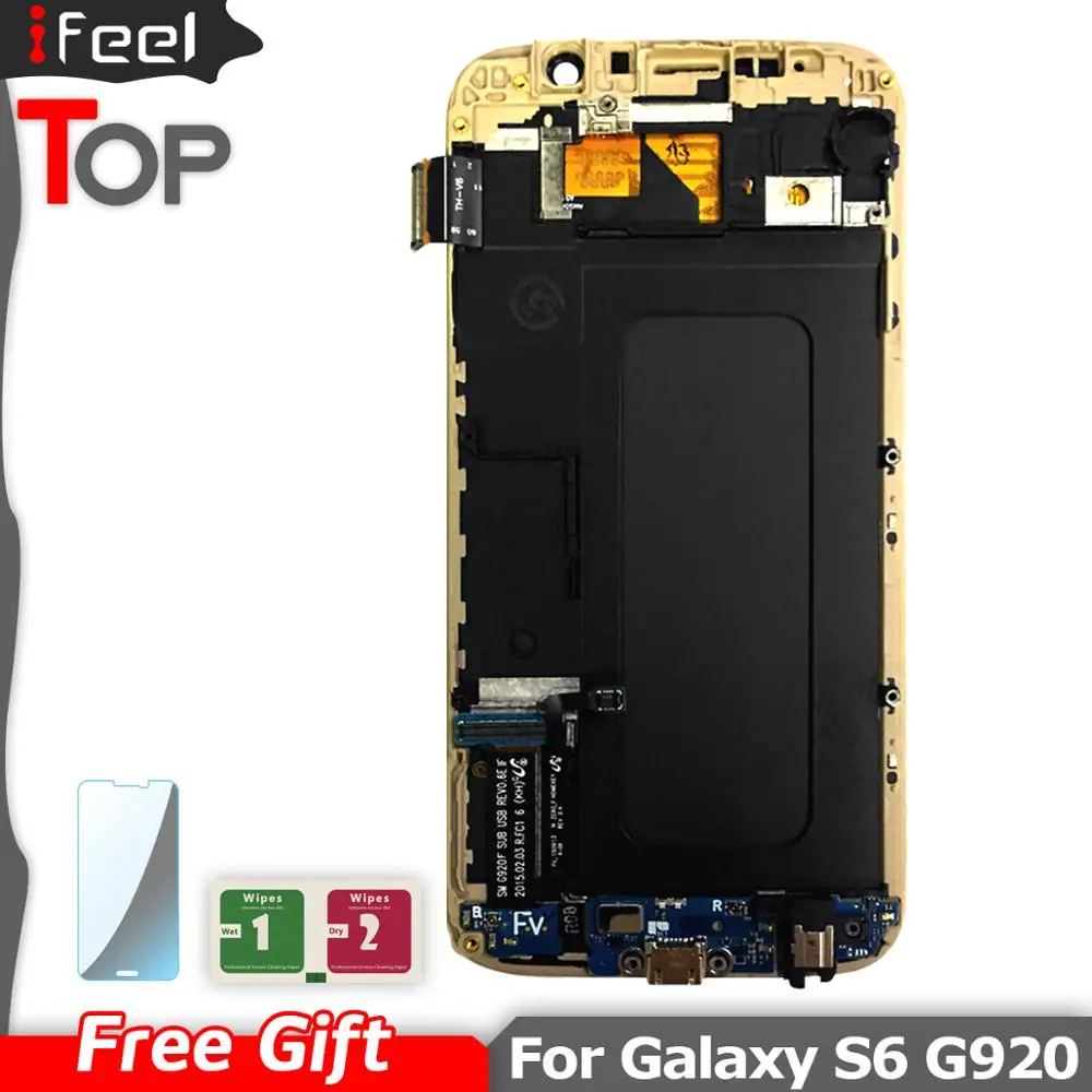 ЖК дисплей 5 1 дюйма с рамкой для SAMSUNG Galaxy S6 G920 G920F сенсорным экраном и дигитайзером