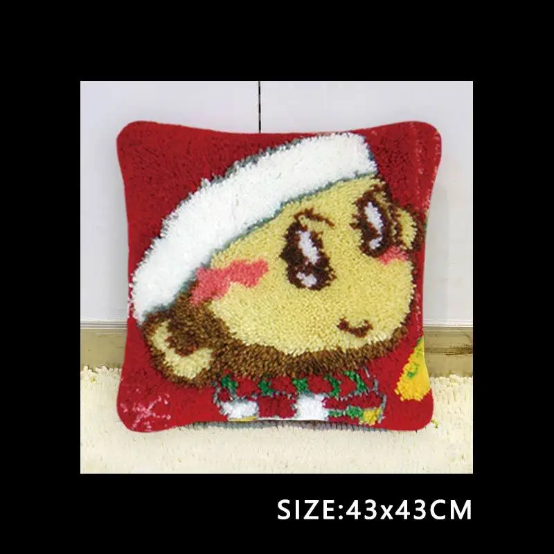 DIY Latch Hook Pillowcase Cushion Embroidery Carpet Knooppakket Knoopkussen Foamiran Needlework Cross Stitch | Дом и сад