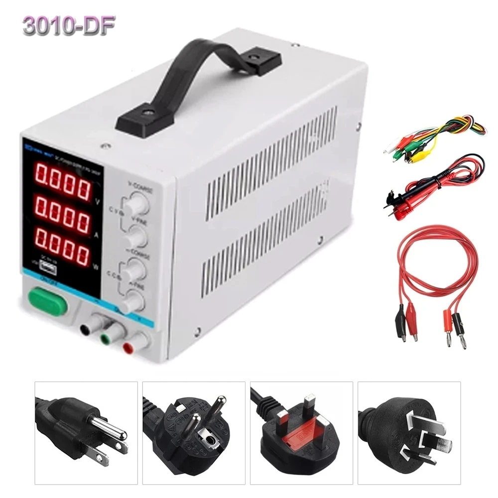 LW 3010D DC Power Supply 30V 10A Red 4-Digit Display Mini Laboratory Regulated Adjustable USB Charging Repair Tooll | Обустройство