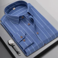 2021 autumn new striped shirt mens long sleeved business casual shirt youth handsome fashion trend