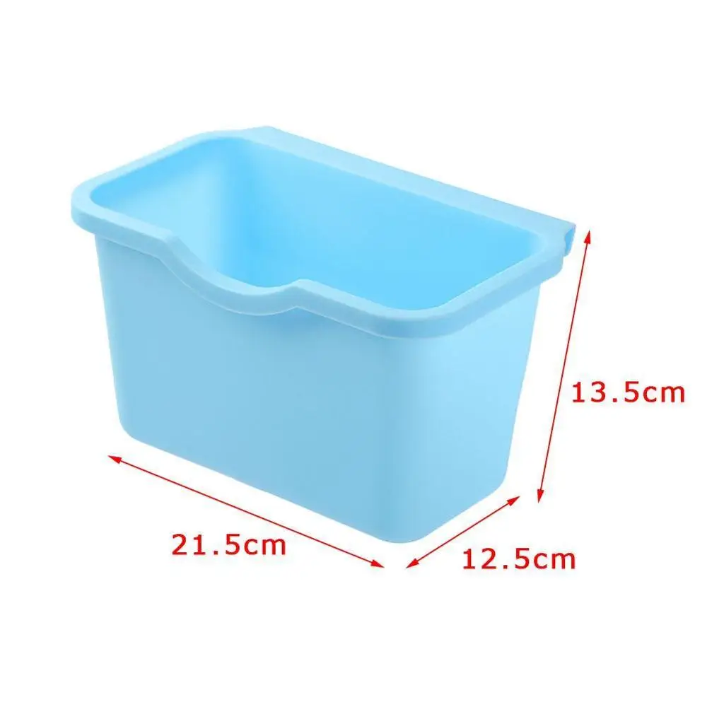 

1pcs Kitchen Cabinet Door Plastic Basket Hanging Trash Can Waste Bin Garbage Box Desktop Storage Trash Can Storage Holder