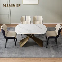 Multifunctional Rotating Round Rock Board Dining Table For Small Apartment Space-Saving Furniture Living Room Coffee Table