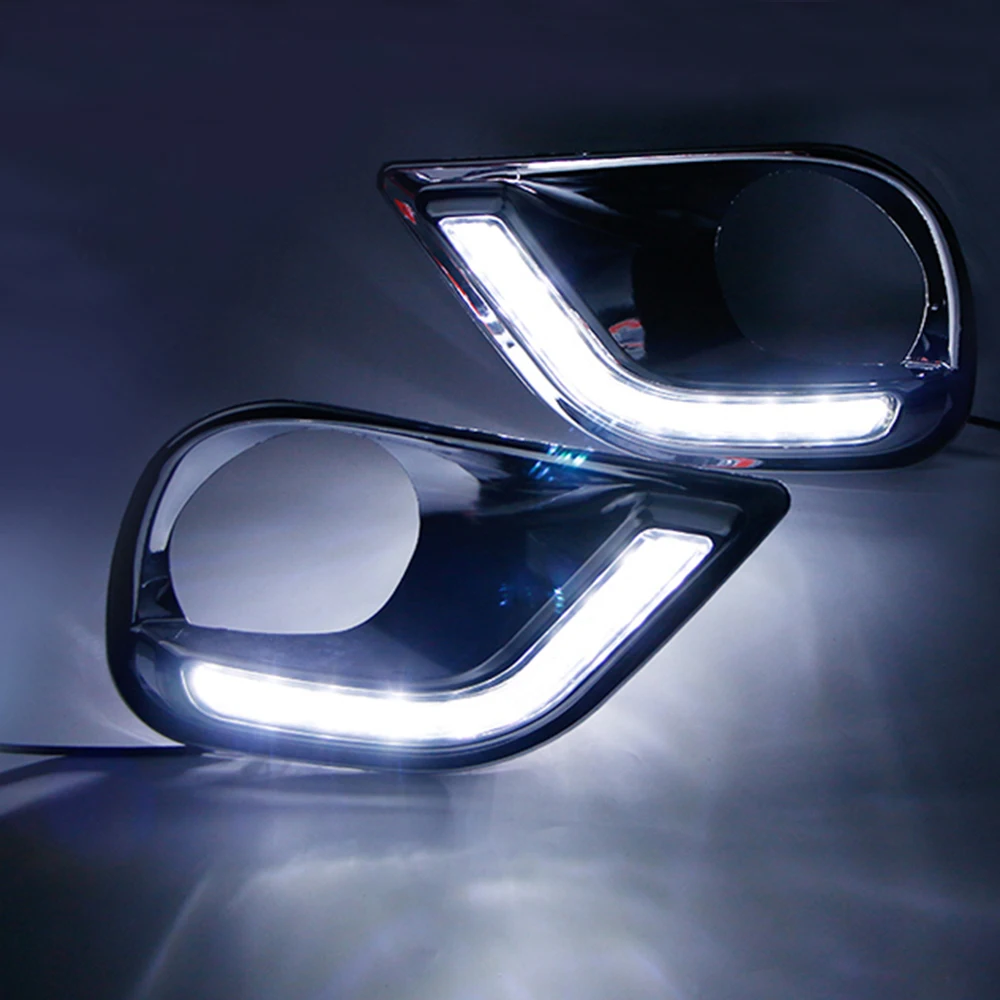 1 комплект drl для Toyota RAV4 RAV 4 2013 светодиодный DRL дневные ходовые огни Дневной светильник противотуманный светильник