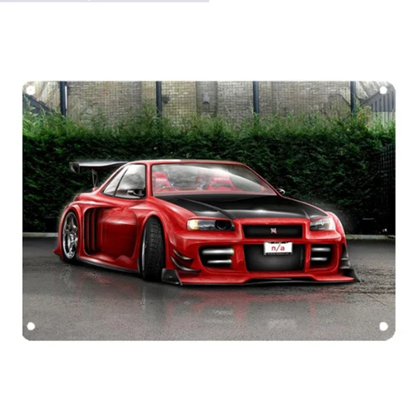 

Металлическая Оловянная табличка для спортивного автомобиля, плакат, плакат для бара, паба, клуба, кафе, домашняя табличка, Настенный декор, ...